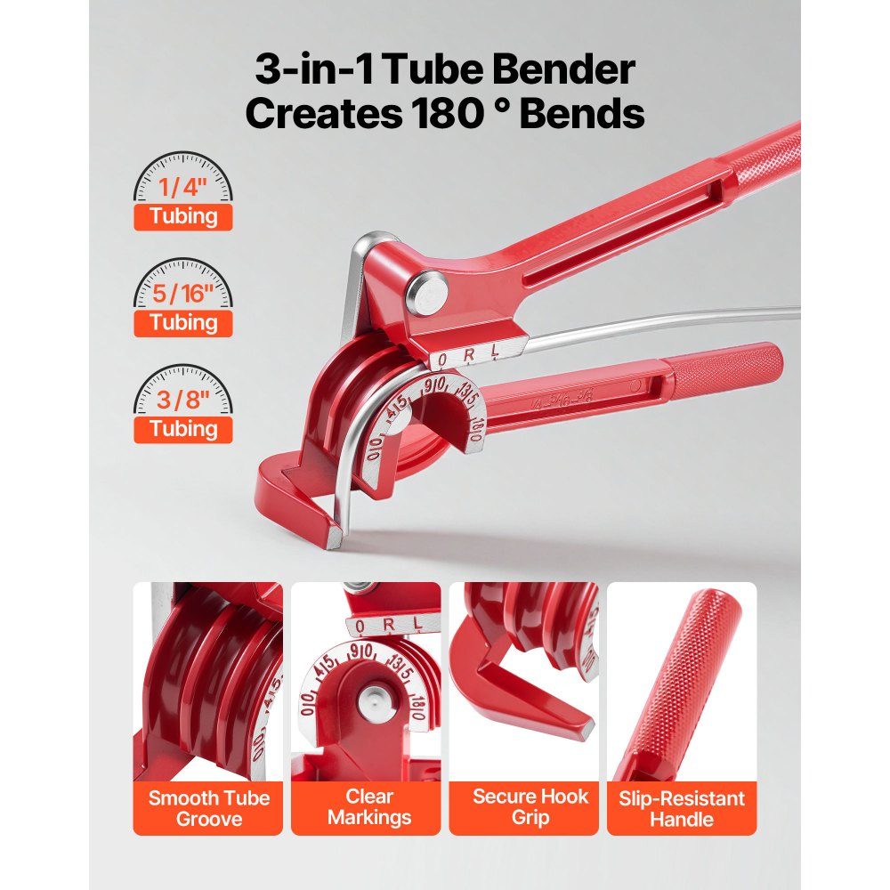 Ensemble d'outils d'évasement de conduite de frein 5 pièces, outil d'évasement à 45° avec conduite de frein de 25 pieds x 1,75 mm pour un évasement facile, extenseur de tuyau avec 20 ports, 2 ports et cintreuse de tuyaux, kit de réparation de véhicule