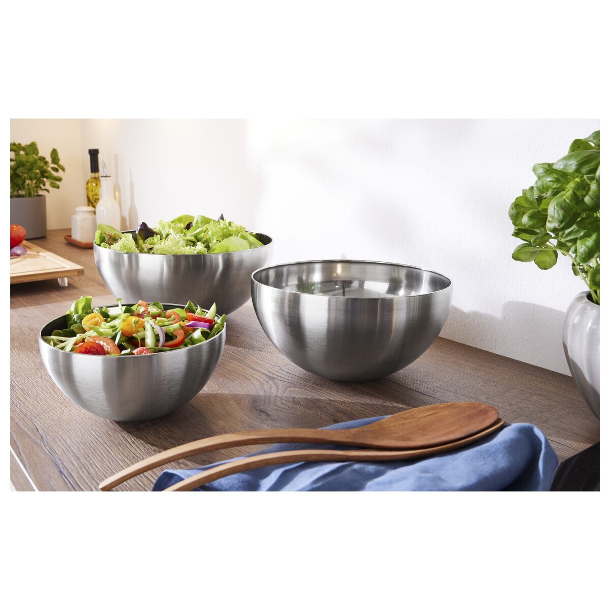 Ensemble de bols ERNESTO® 3 pièces en acier inoxydable, empilable
