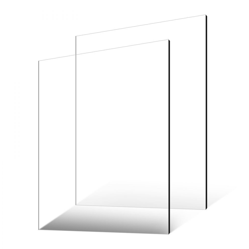 Plexiglas acrylplaat set van 2 plastic platen 610x914mm 6mm dik helder plastic glas voor knutselprojecten Vervangingsglas voor fotolijst DIY-display Gemakkelijk te snijden