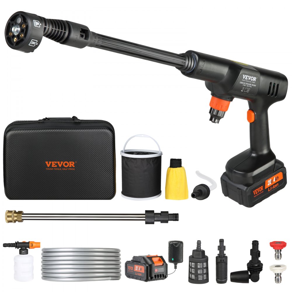 Accu-hogedrukreiniger borstelloze waterdrukreiniger spuitpistool hogedrukreinigerpistool (21 V, 50 bar, voor mobiel reinigen en besproeien, 3,5 l/min, inclusief accessoires, 0°~40° mondstuk) Accu-hogedrukreiniger borstelloze waterdrukreiniger spuitpistool hogedrukreinigerpistool (21 V, 50 bar, voor mobiel reinigen en besproeien, 3,5 l/min, inclusief accessoires, 0°~40° mondstuk)