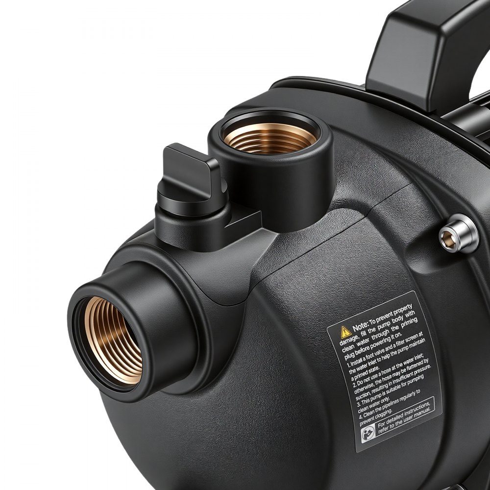 Gartenpumpe 800 W, 230 V, Bewässerungspumpe max. Förderleistung 3300 L/h, PP-Strahlpumpe mit 44 m Förderhöhe, Überhitzungsschutz, europäische Spannungsnormen, für Gartenbewässerung & Bewässerung