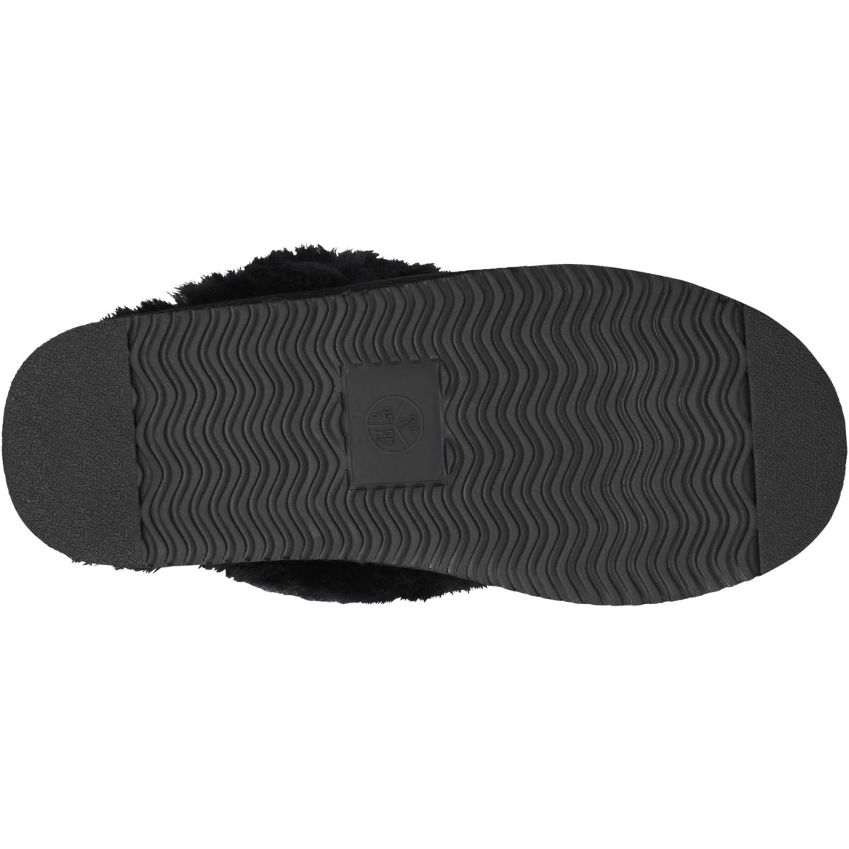 esmara® Herren Lammfell-Hausschuhe (Schwarz, 42)