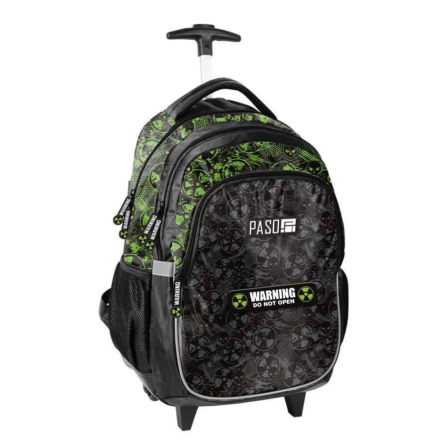 Alert backpack with wheels