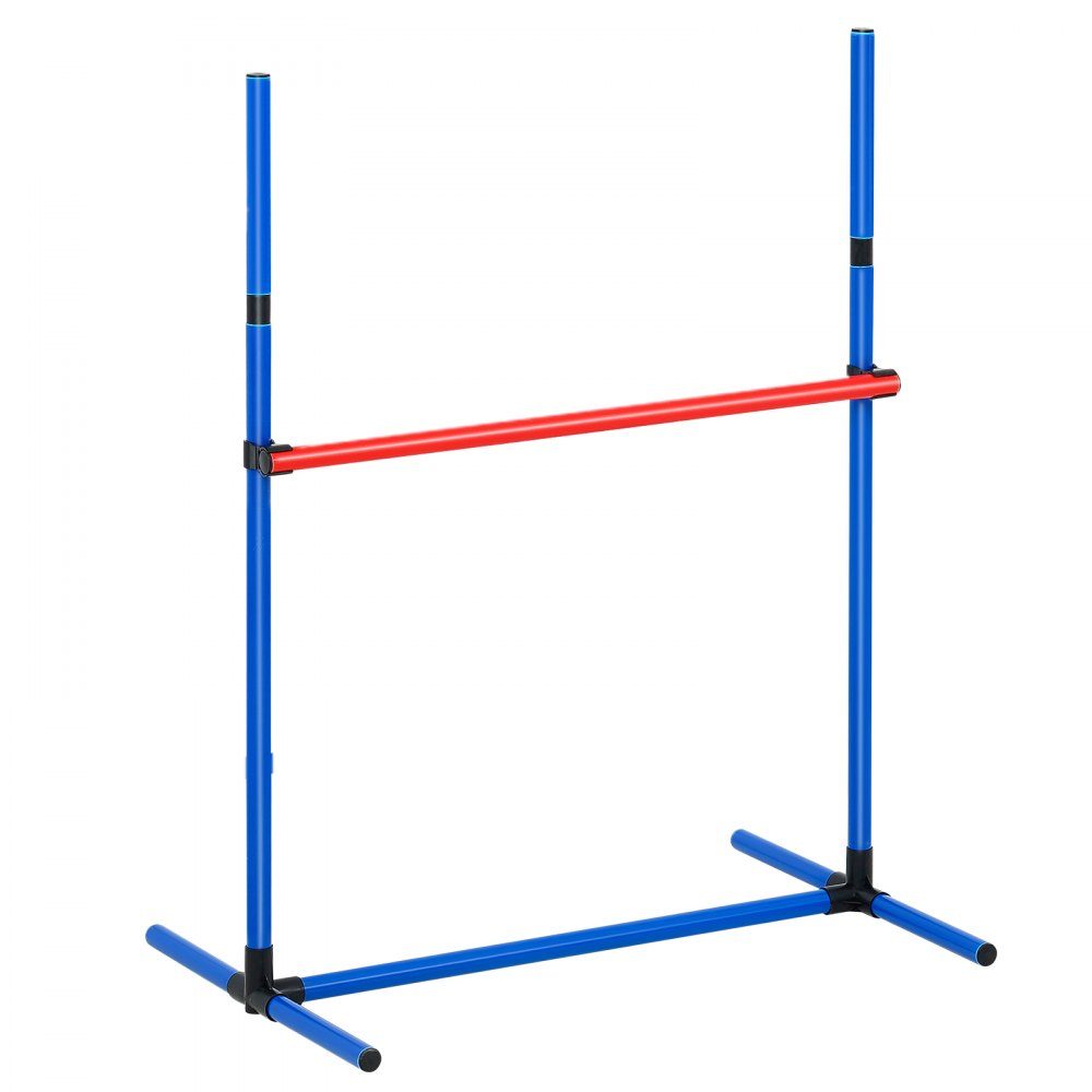 Dog Agility Training Equipment, 5 Piece Upgrade Set with Adjustable High Hurdles, 6 Slalom Poles, Extended Tunnel, Jump Ring, Brake Box, Whistle, Foldable Bowl, Puppy Obstacle Course Set with Storage Bag