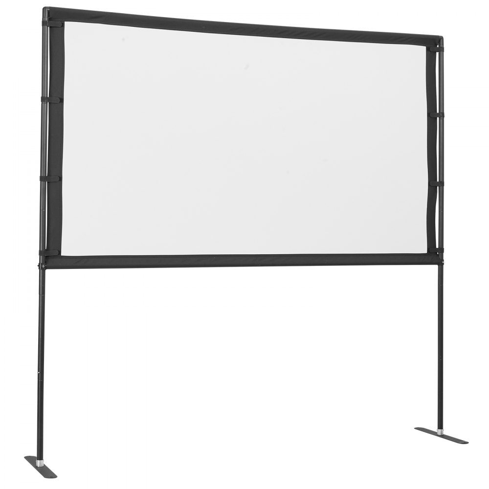 Projection Screen (80 Inch) with 160° Wide Angle & Stand, Projector Screen for Indoor & Outdoor Projector 16:9 4K HD, Portable Movie Screen with Carry Bag for Home Theater Office Presentation