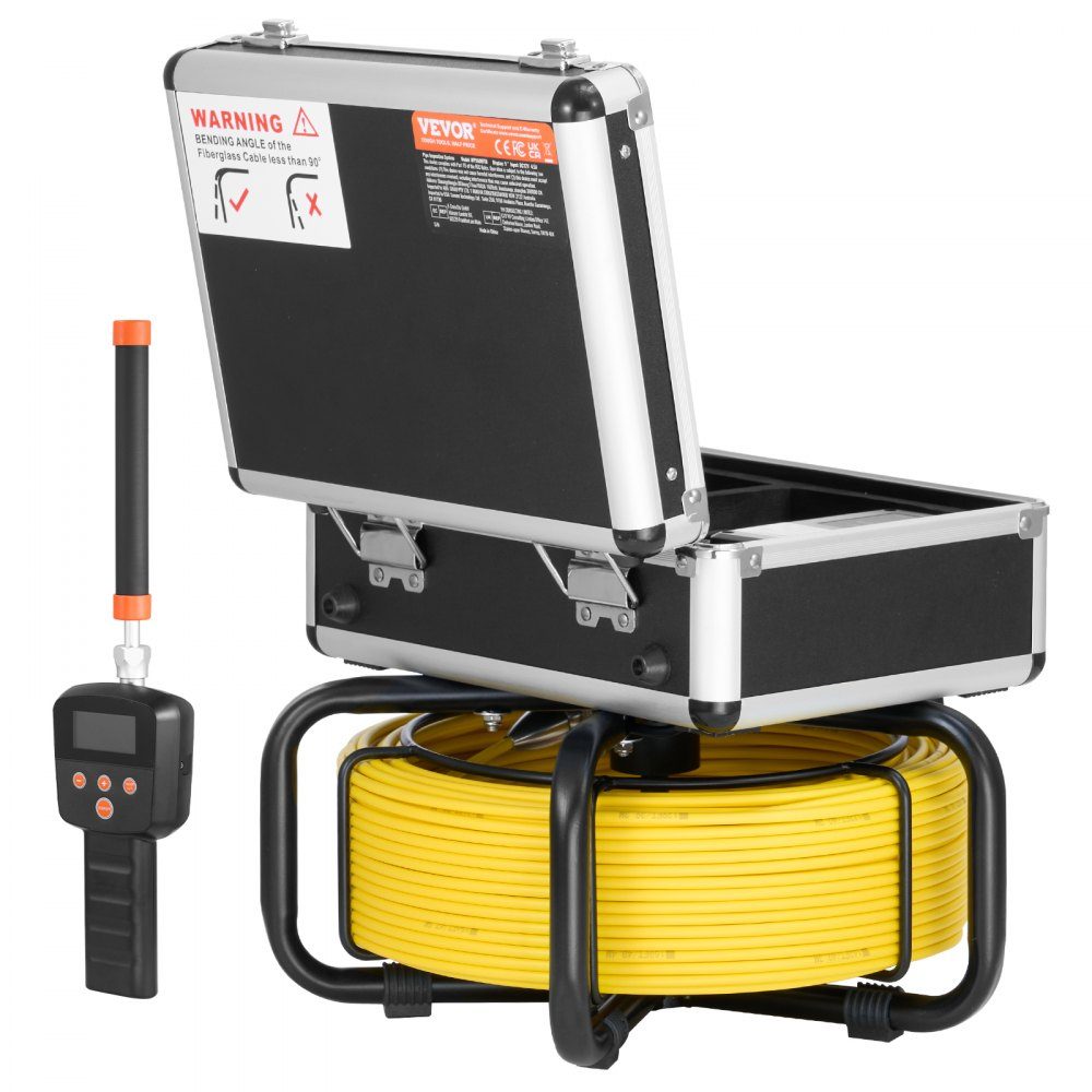 Sewer Camera mit 512-Hz- Locator, 30m Self-Leveling Pipe Inspection Camera with 9" 1080P HD Screen, 36X Zoom, Pipe Camera with 12 LEDs, 32GB SD Card, Endoscope Sewer Pipes