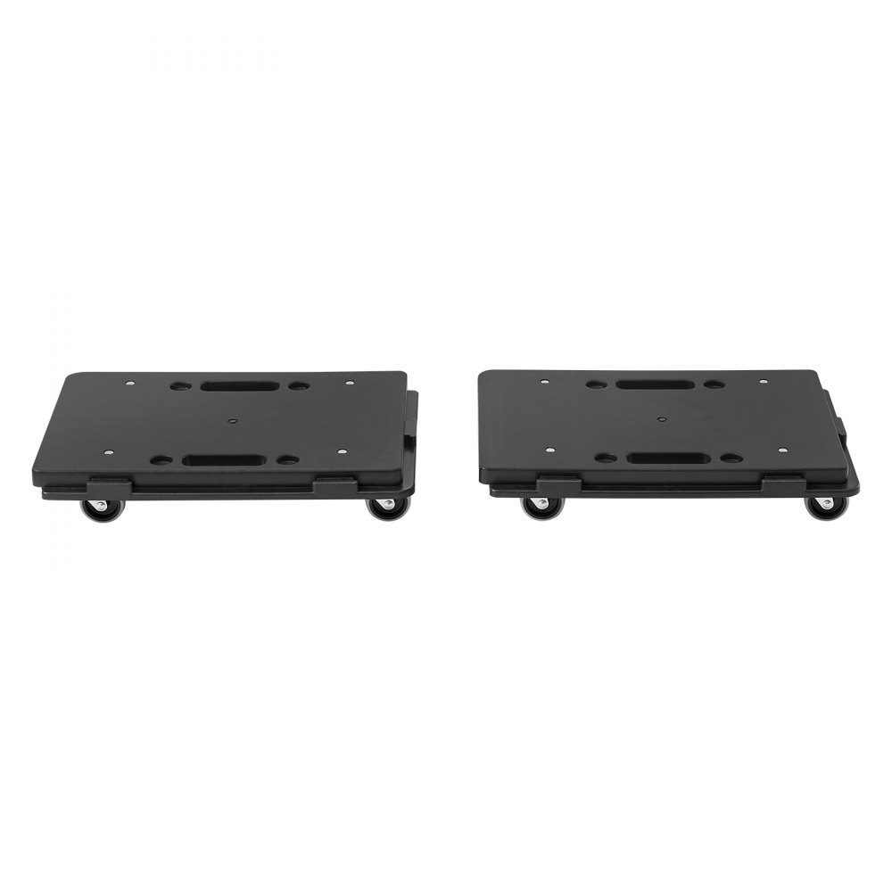 4 Wheel Furniture Trolley Portable Moving Wheels Heavy Duty Interlocking Small Flat Heavy Duty Furniture 2 Pack 16" x 11" 500lb Capacity Black