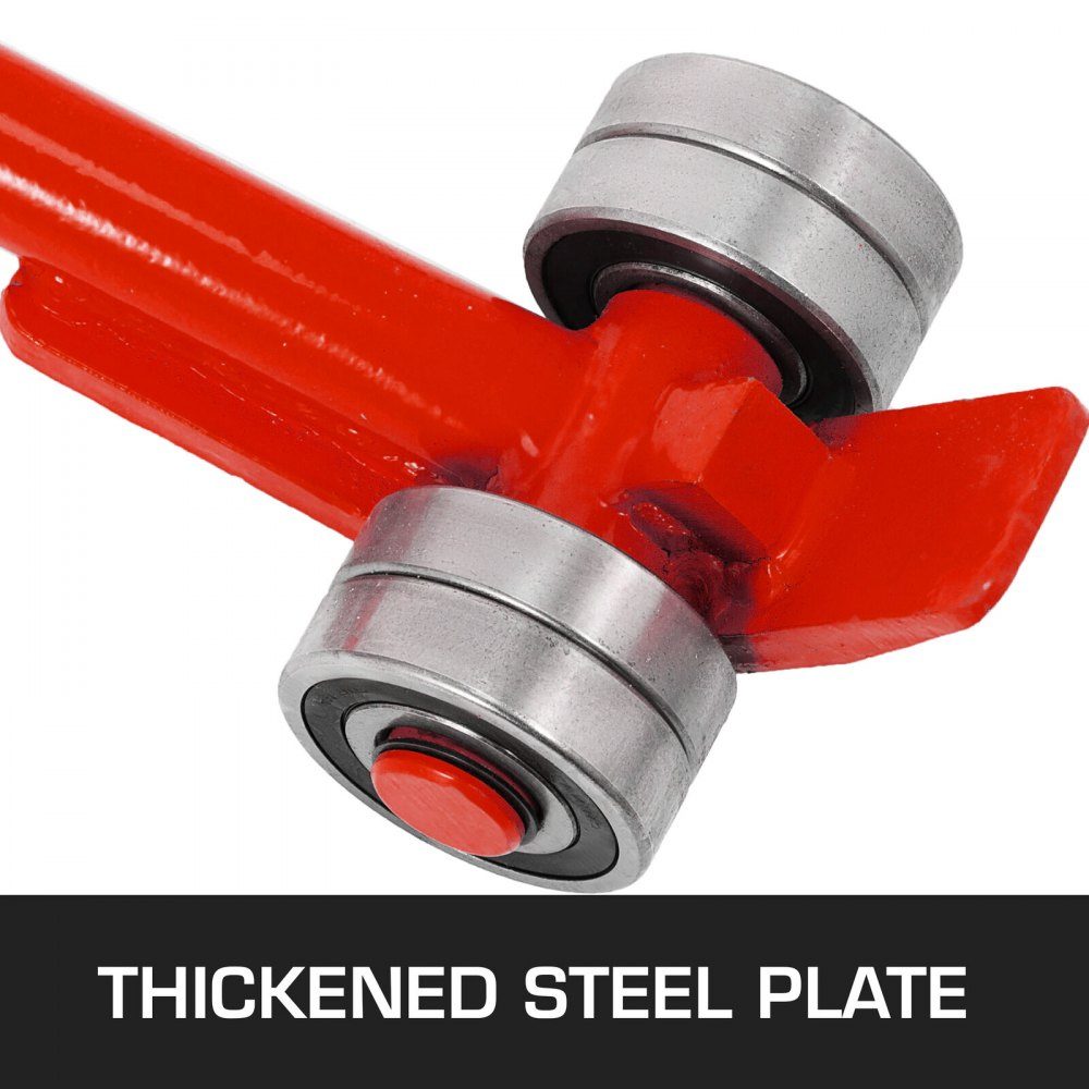 Pry bar with rollers 150cm handle length Pry bar wheels Max. load capacity up to 3 tons Lifting tool made of carbon steel Lifting aid Ideal for metallurgy Automotive engineering Mechanical engineering