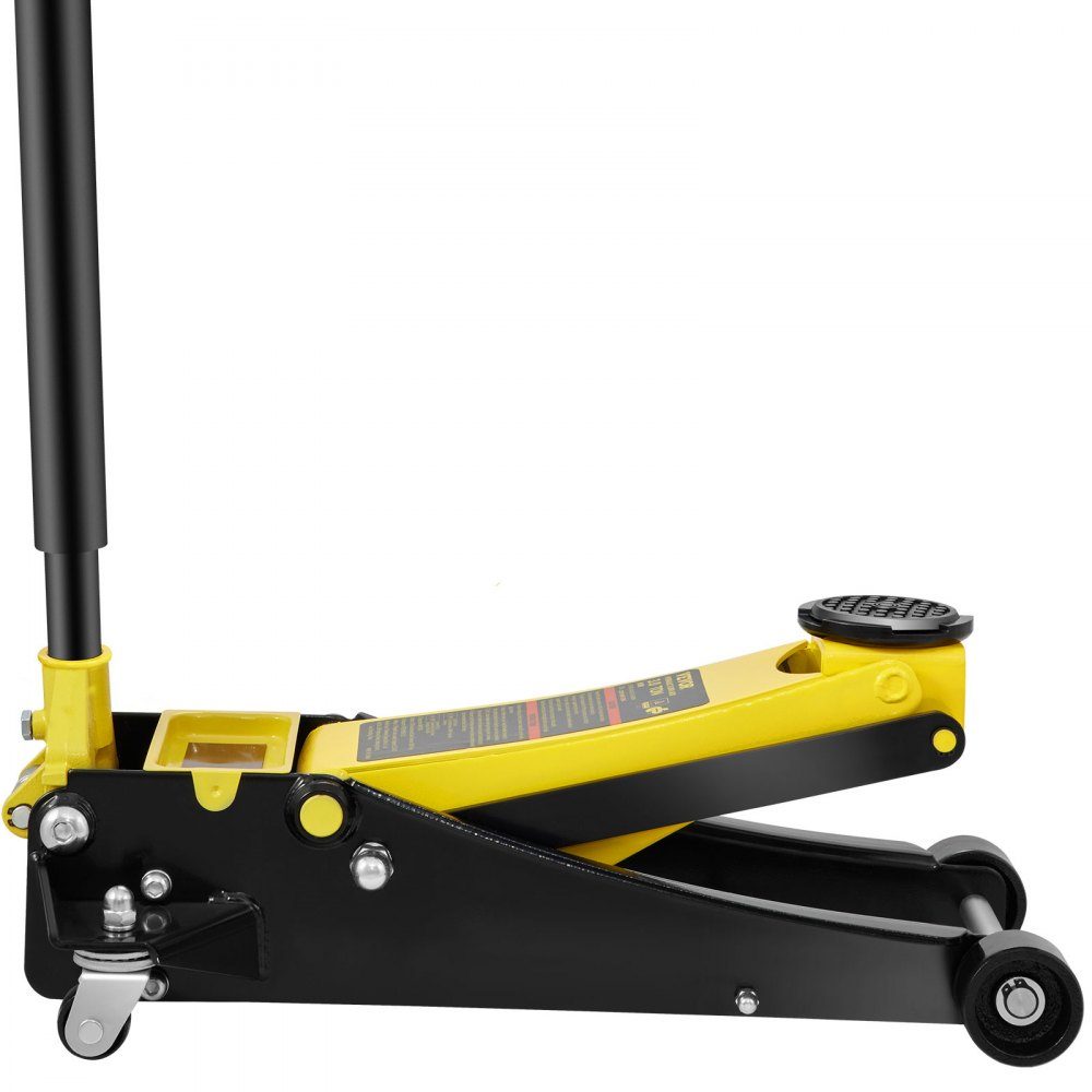 Car Jack, 3 Ton Low Jack Heavy Duty Steel Racing Car Jack with Dual Piston Quick Lift Pump, Jack Lift Range 3.35"-19.69