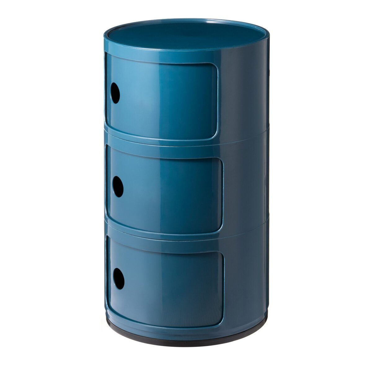 Ribelli storage container, 3 levels, blue