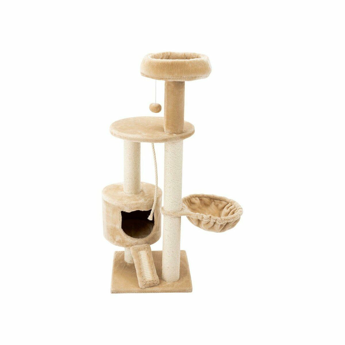 Arbre à chat ZOOFARI® avec hamac en sisal et peluche