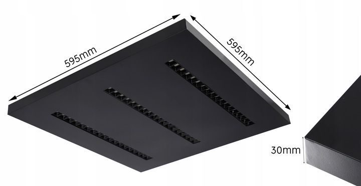 6x Aufbau-LED-Deckenpanel 60x60 UGR 50W KASSETTE neutralweiß UGR 16, geringer Blendfaktor