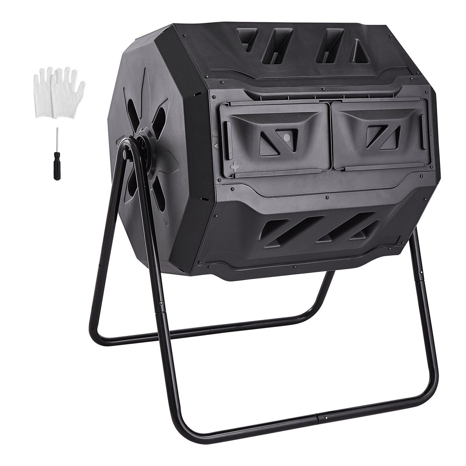 Kompostownik bębnowy Kompostownik bębnowy 162,7 L, kompostownik bębnowy, obrotowy, dwupokojowy kompostownik bębnowy 735 x 625 x 955 mm, wytrzymały pojemnik na kompost ogrodowy 50 kg wraz z pojemnikiem na kompostownik. rękawice Kompostownik bębnowy Kompostownik bębnowy 162,7 L, kompostownik bębnowy, obrotowy, dwupokojowy kompostownik bębnowy 735 x 625 x 955 mm, wytrzymały pojemnik na kompost ogrodowy 50 kg wraz z pojemnikiem na kompostownik. rękawice