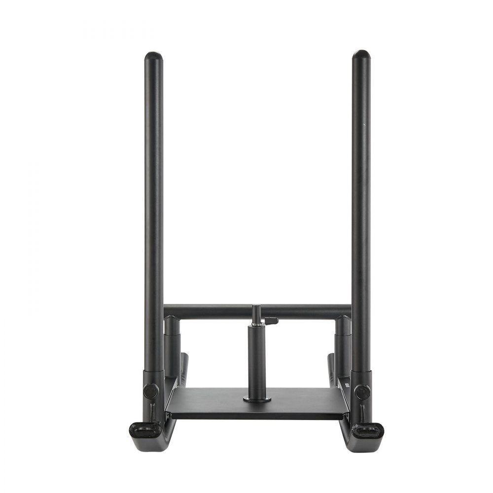 Weight sled power sled strength training sled to improve speed during sports exercises, fitness device with handle, compatible with 25/51 mm weight plates black