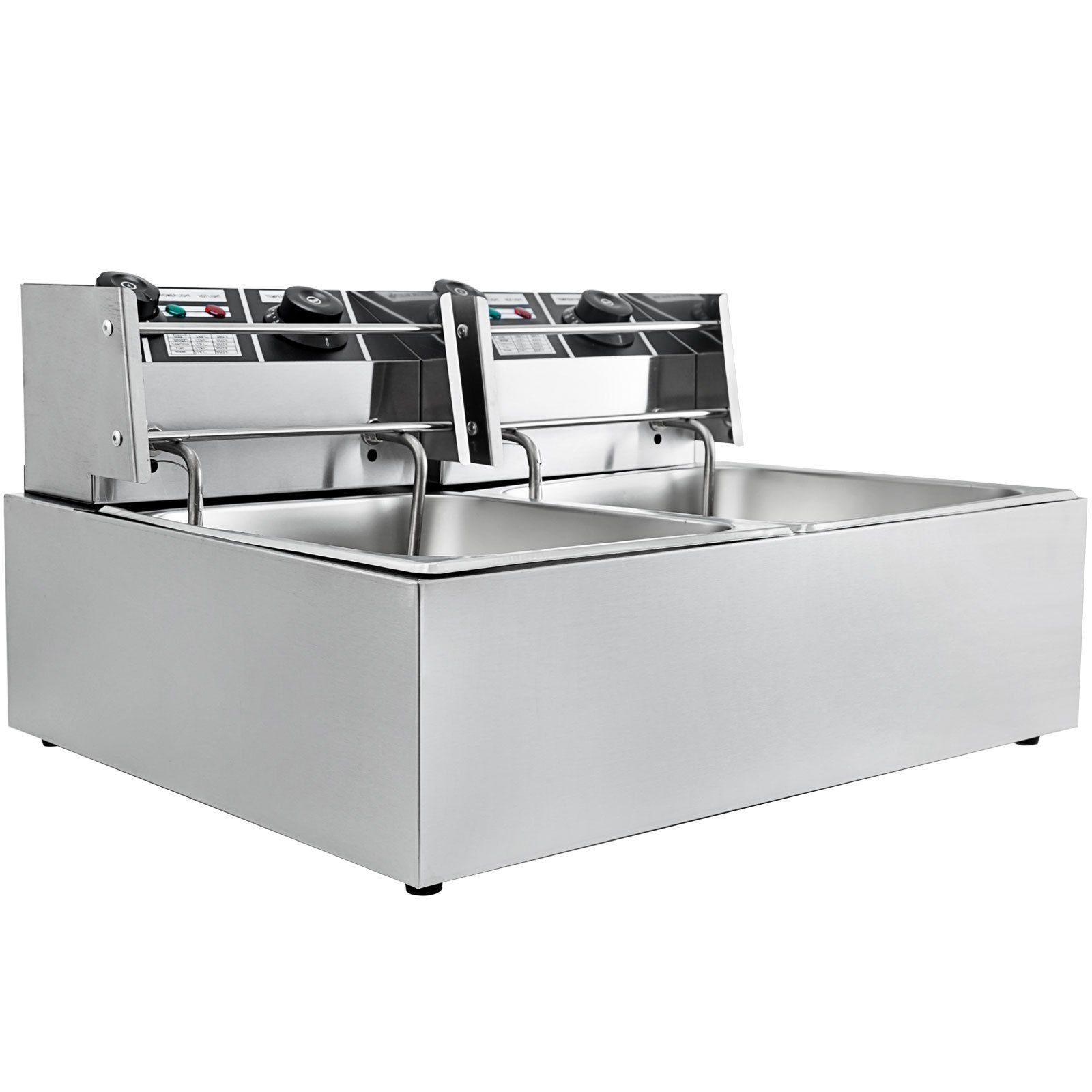 Fritteuse Imbiss Twin Elektrische Fritteuse 2x10l 5000W 220V Restaurant Food Truck Bistro