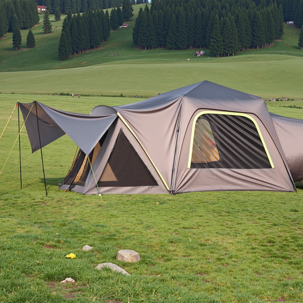 Tente de camping pour voiture SUV (305 x 310 x 230 cm) étanche PU2000 spacieuse double couche pour 5 à 8 personnes Tente de camping SUV avec auvent d'ombrage, fenêtres en maille, auvent de pluie et sac Tente de camping pour voiture SUV (305 x 310 x 230 cm) étanche PU2000 spacieuse double couche pour 5 à 8 personnes Tente de camping SUV avec auvent d'ombrage, fenêtres en maille, auvent de pluie et sac