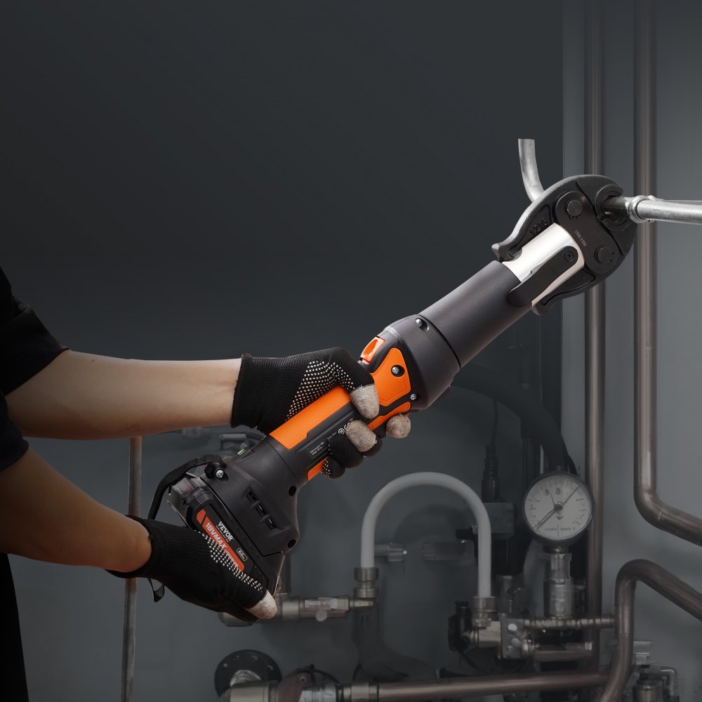 Ensemble d'outils de pressage et de batterie, pince à presser les tuyaux, outil de sertissage de tuyaux électrique avec mâchoires M15, M22, M28, ensemble d'outils de pressage avec 2 batteries 18 V 2,0 Ah, chargeur rapide et sac de transport