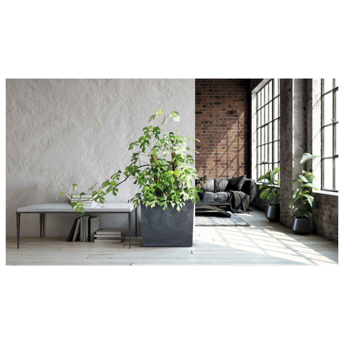 Flower pot »URBI CASE TOWER«, 580x180x498 mm, concrete look