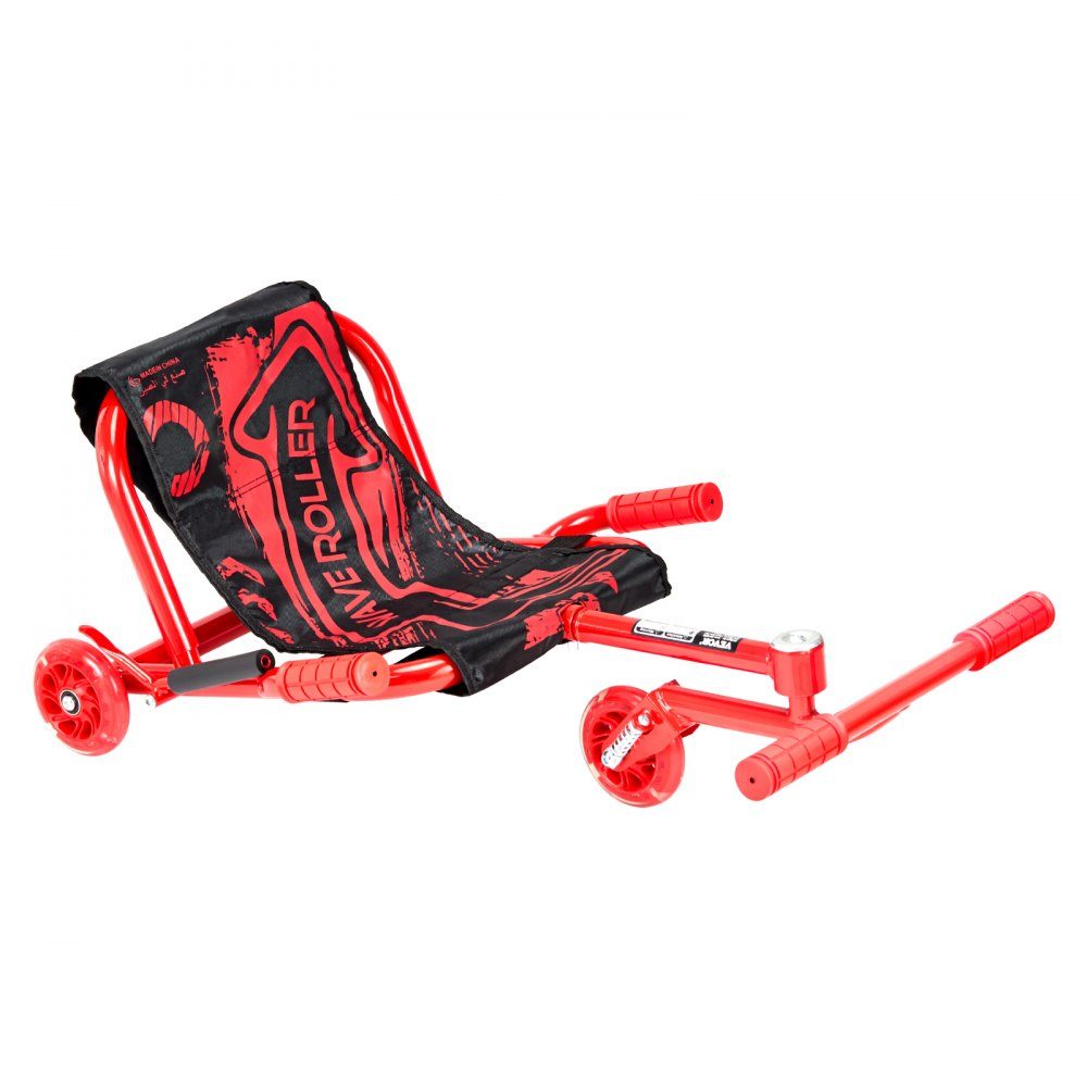 Rower trójkołowy Drifter Trike 60 kg, hulajnoga trójkołowa 960 x 440 x 285 mm, trójkołowy pojazd dla dzieci dla dzieci w wieku 4 lat i więcej, jeździ po wszystkich twardych powierzchniach wewnątrz i na zewnątrz, czerwony