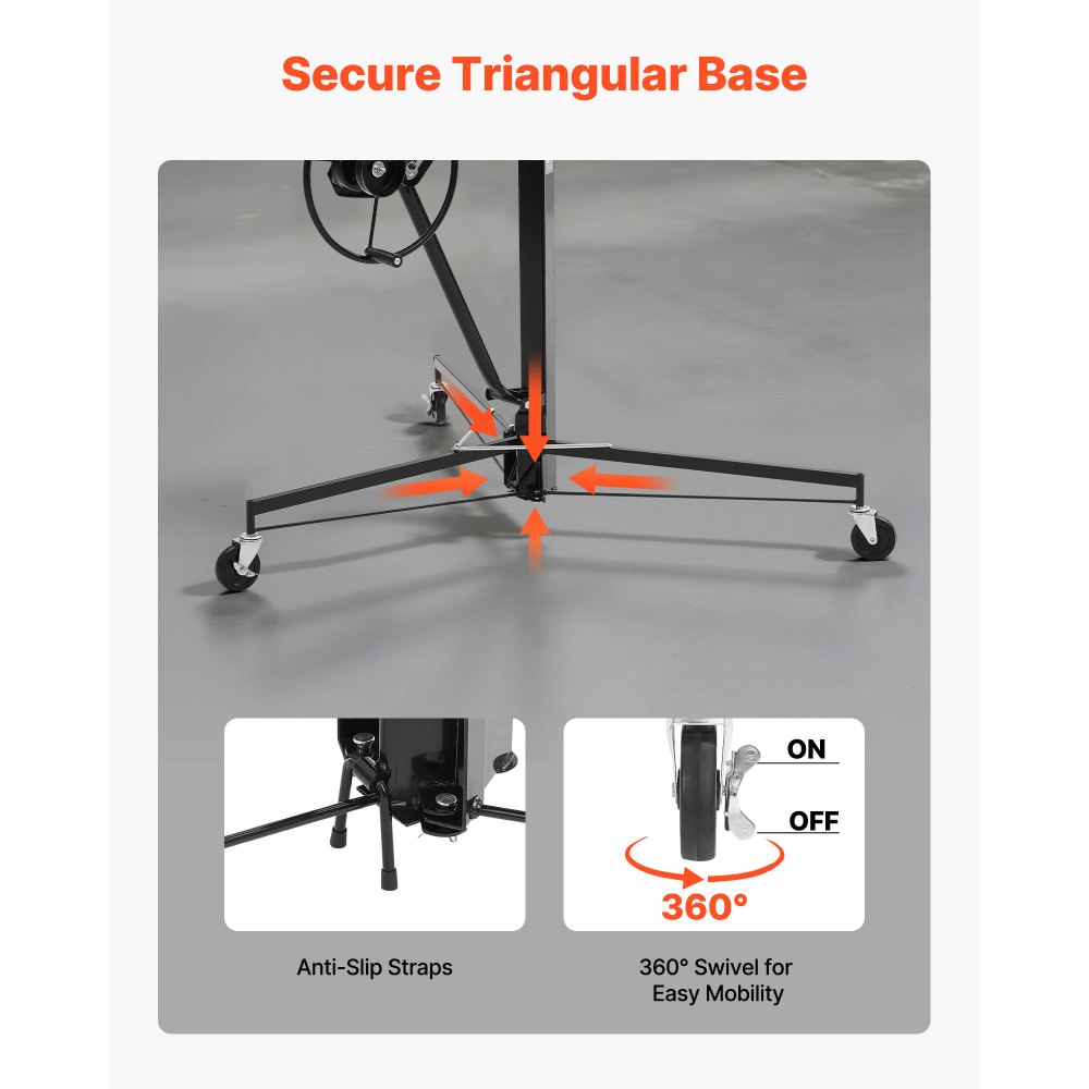 Plattenheber bis max. 68 kg, 3353 mm Höhe, Gipskartonheber mit verstellbarem Teleskoparm, Gipskarton, Trockenbauheber, Plattenheber, Hebezeug, Werkzeug, für Decken- und Wandmontage (schwarz) Plattenheber bis max. 68 kg, 3353 mm Höhe, Gipskartonheber mit verstellbarem Teleskoparm, Gipskarton, Trockenbauheber, Plattenheber, Hebezeug, Werkzeug, für Decken- und Wandmontage (schwarz)