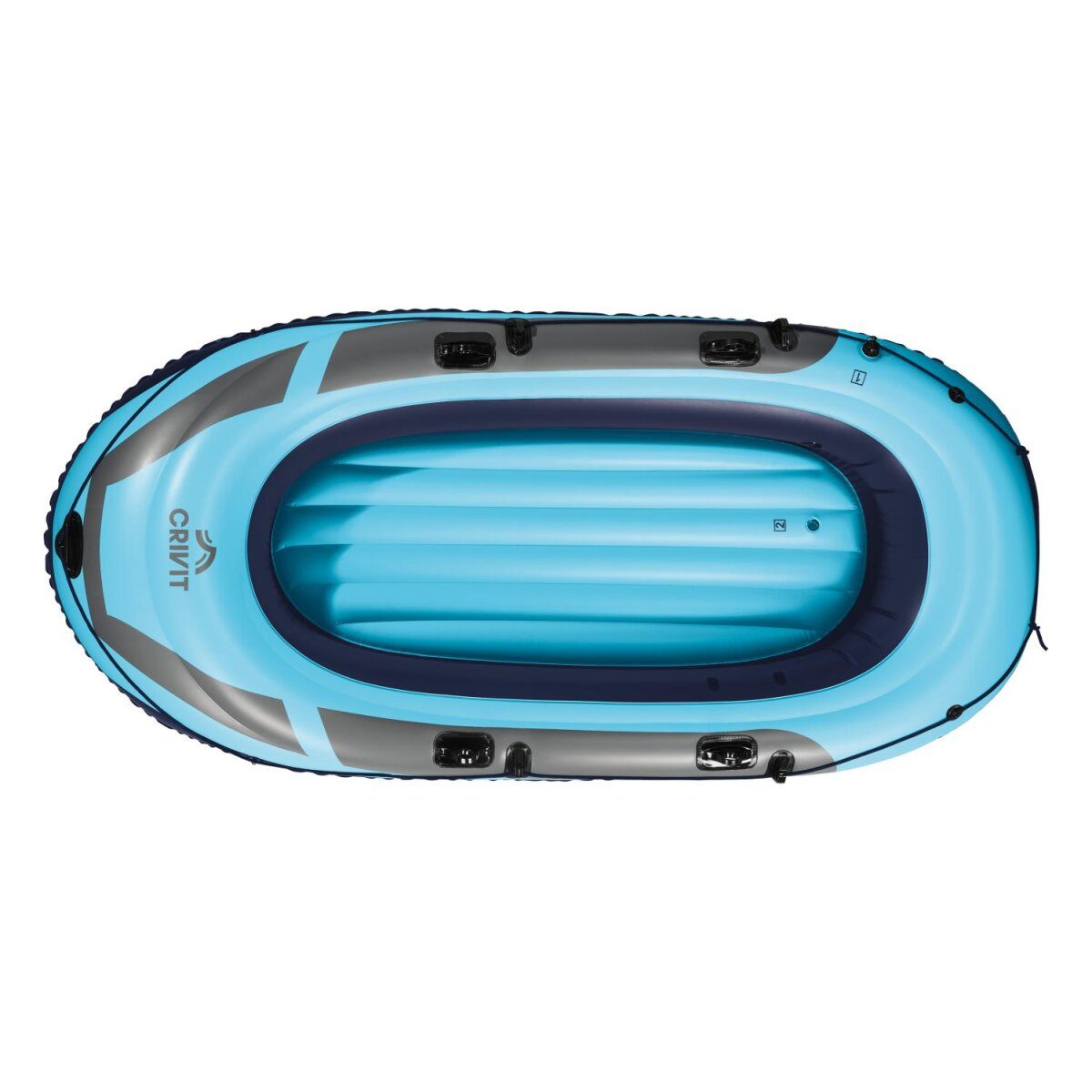 CRIVIT Schlauchboot, mit umlaufender Sicherheitsschnur, blau