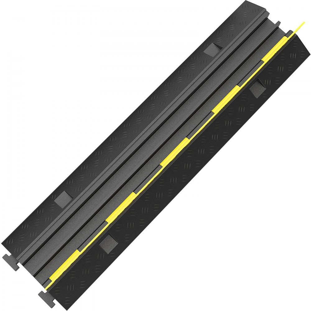 Kabelbeschermingsmat, zwarte kabelgoot, kabeldoorvoer voor kabeldoorvoeren op de vloer; Laadvermogen: 4989 kg voor kantoor 101x24,5x5 cm