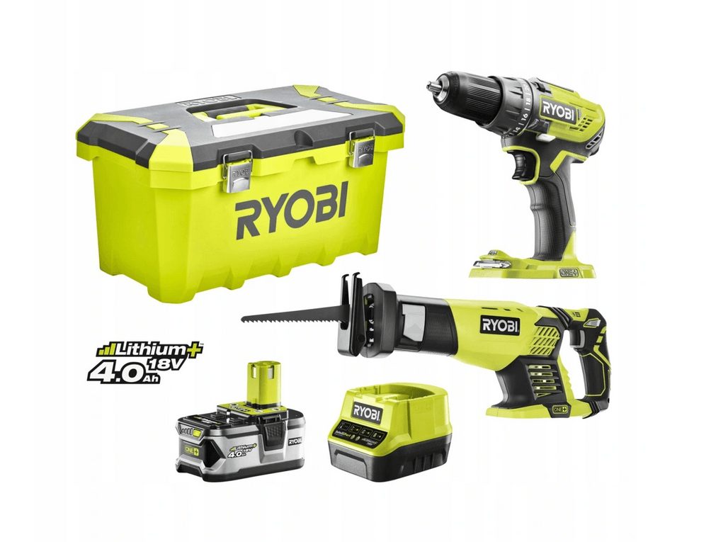 Ryobi One Akkuschrauber und Säbelsäge im XXXL-Starterset komplett