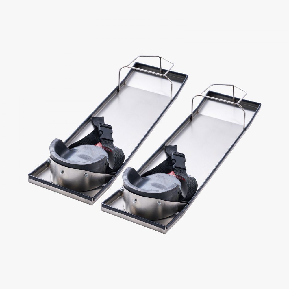 Concrete Kneeboards 70x20cm Sliding Kneeboards Stainless Steel Kneeboard Concrete Gliders 2 Pairs of Movable Glides with Concrete Knee Pads and Board Straps for Cement and Concrete Processing