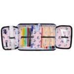 Federmäppchen mit himmelblauen Stitch -Accessoires