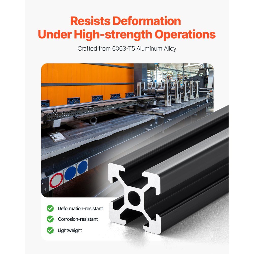 4pcs Aluminum Profile 1200mm T-Slot 2020 Aluminum Extruded Profile European Standard Anodized Linear Rail Groove Profile for 3D Printer CNC Machine DIY Laser Engraving Black