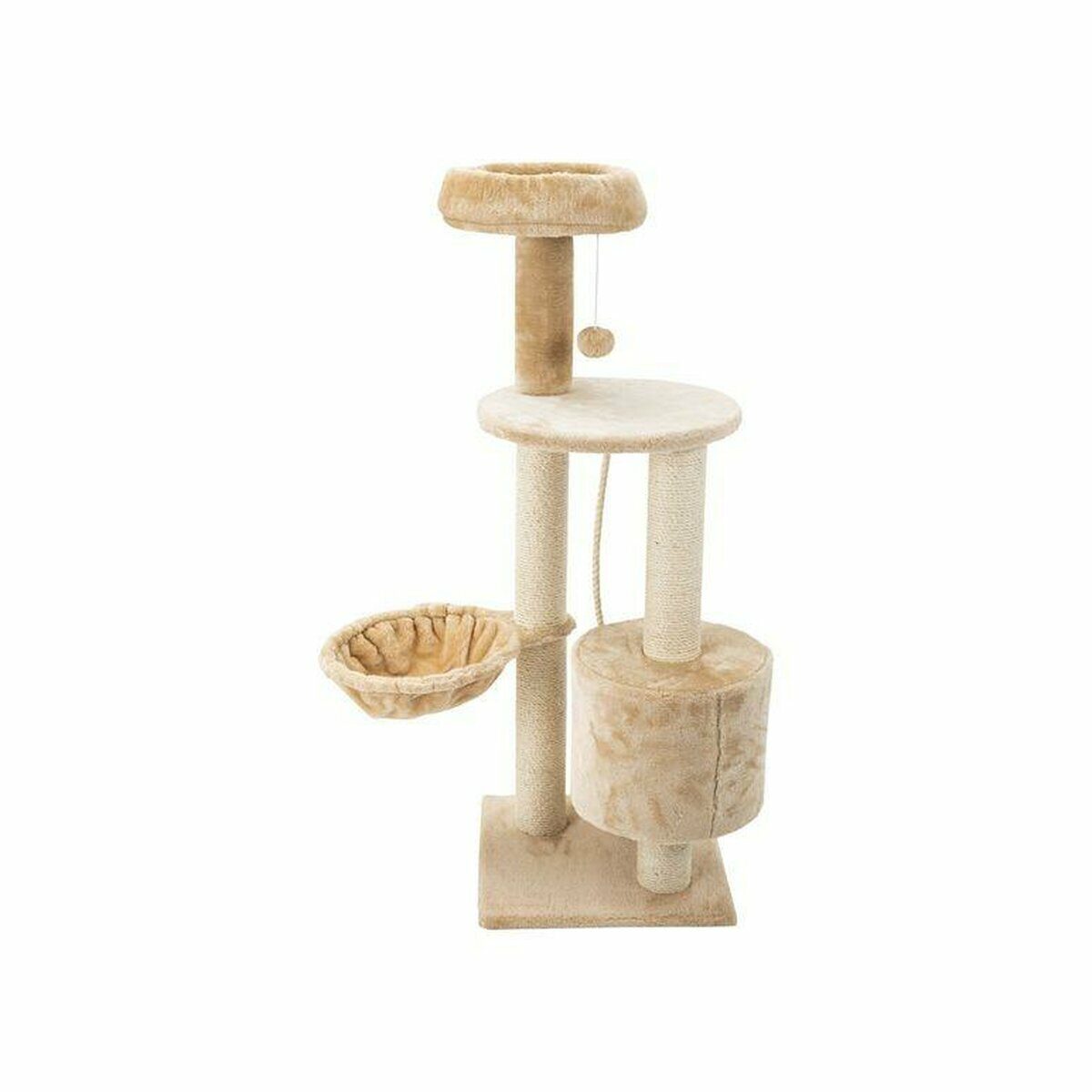 Arbre à chat ZOOFARI® avec hamac en sisal et peluche