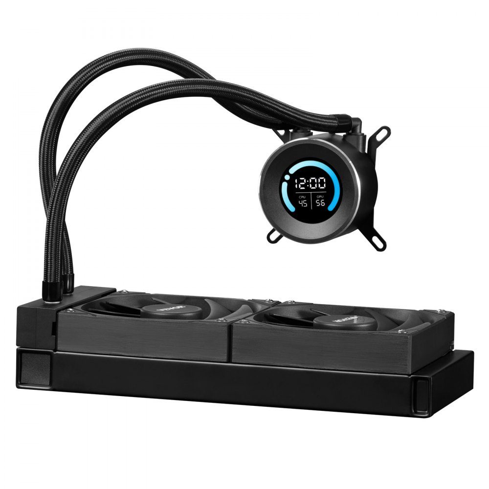 Flüssigkeitskühler AIO CPU-Wasserkühler, 120 mm PWN-Lüfter, 1,8-Zoll-Display, max. 2200 U/min, CPU-Kühler, Lüfter, PC-Wasserkühlung für Intel 115X/1366/2011/1700/1200 AMD AM4/AM5