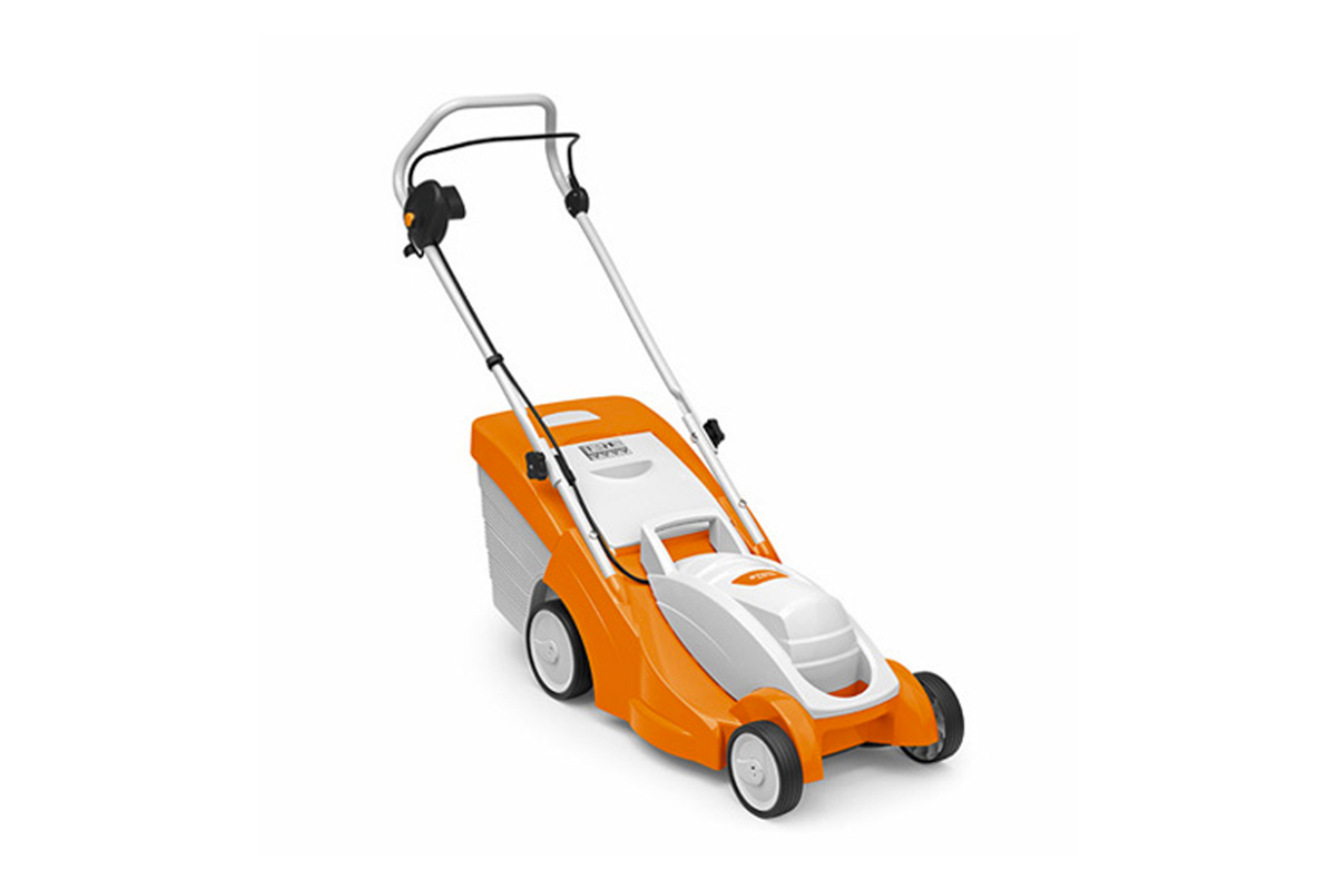 Lekka kosiarka elektryczna Stihl RME 339 z rękawicami profesjonalnymi (1,2 kW, 37 cm) w zestawie Lekka kosiarka elektryczna Stihl RME 339 z rękawicami profesjonalnymi (1,2 kW, 37 cm) w zestawie