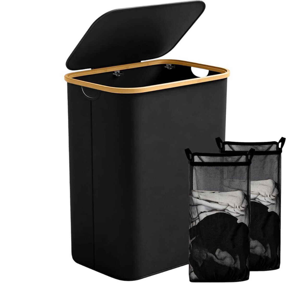 Ribelli laundry basket, 156 L, black