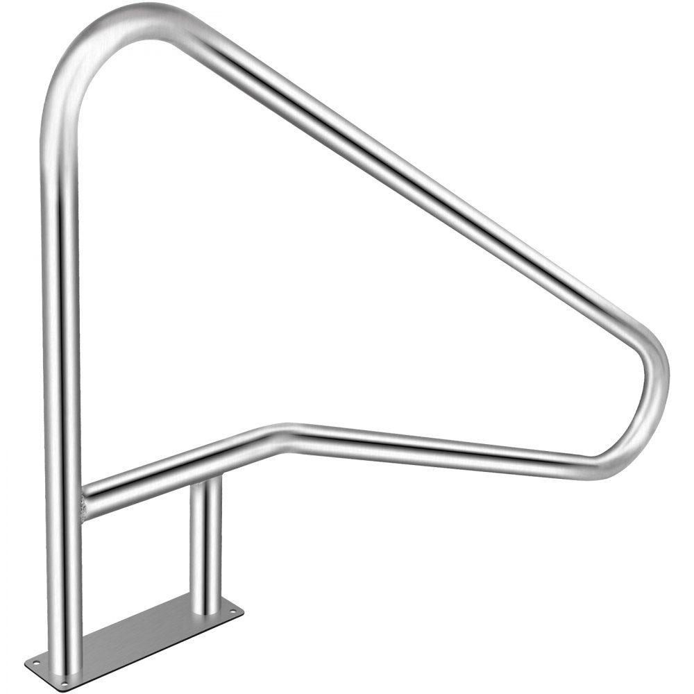 Barre d'appui pour piscine en acier inoxydable 139,7 x 81,2 cm Main courante pour piscine Capacité de charge de 113 kg Aide à l'entrée Piscine Arche de poignée de 4,8 cm avec couvercle de poignée Escalier pour piscine pour piscine Positions inclinées Spa