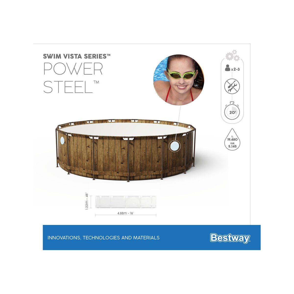 Bestway Power Steel Swim Vista 488x122