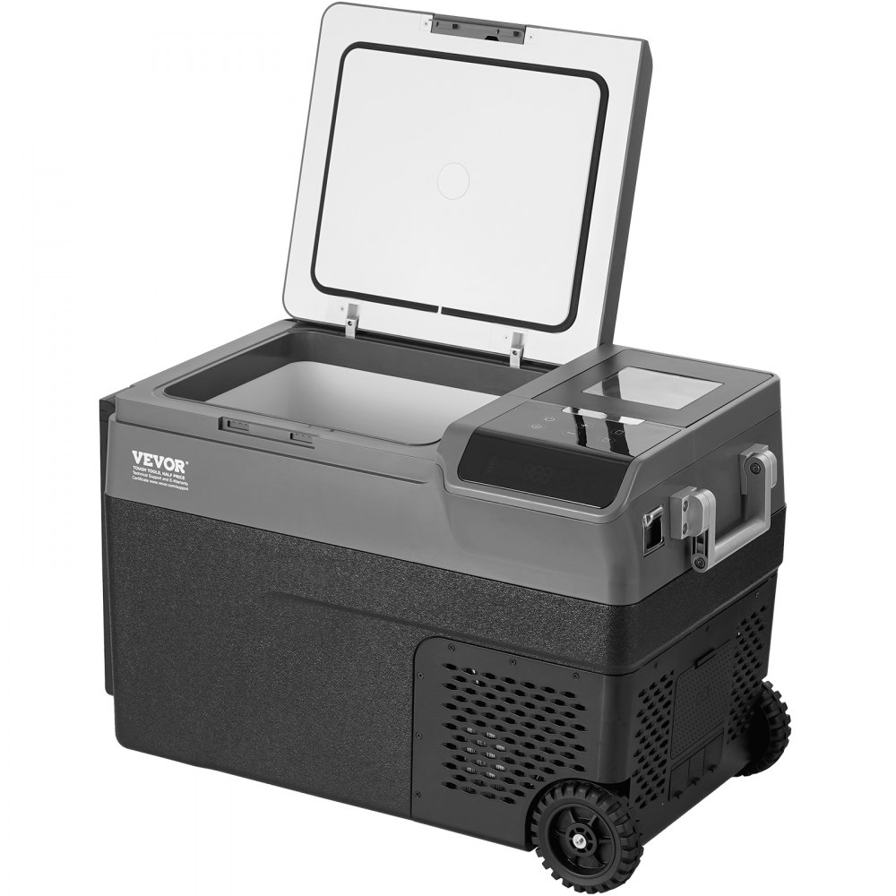 Portable Car Fridge with Ice Making Function, 12V Car Fridge, 35L Portable Single Zone Freezer, -20°C to 20°C Adjustable Temperature, with Wheels for Camping, Car, RV Portable Car Fridge with Ice Making Function, 12V Car Fridge, 35L Portable Single Zone Freezer, -20°C to 20°C Adjustable Temperature, with Wheels for Camping, Car, RV