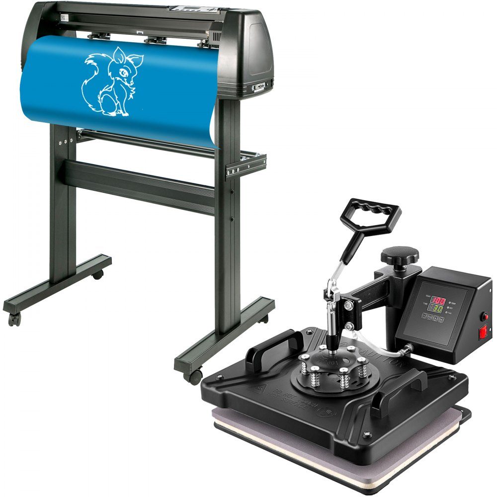 5 in 1 Heat Press 863.6mm Vinyl Cutting Plotter Crafts Printer with Table