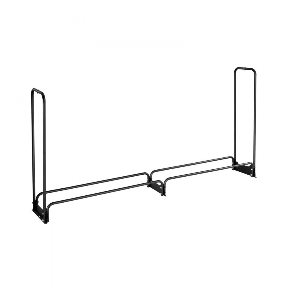 Brennholzregal aus Metall, 259 x 36 x 117 cm, Brennholzregal, Stahlrahmen, pulverbeschichteter Brennholzunterstand, 300 kg mit wasserdichter Abdeckung, Stapelhilfe, Holzunterstand für Veranda, Garten, Terrasse, Hof