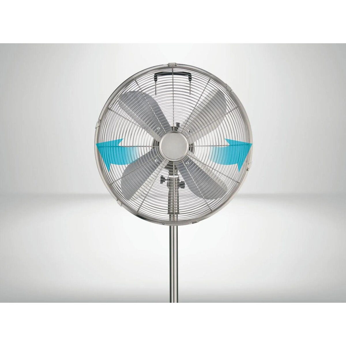 SILVERCREST® pedestal fan "SSVM 40 B2", made of metal, with wide base (brushed nickel)