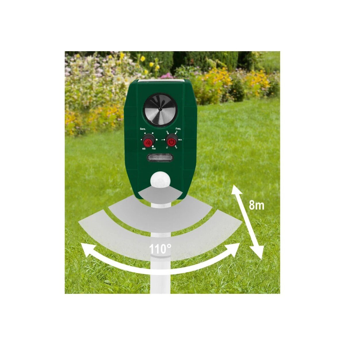PARKSIDE® solar animal repeller »PTUS 1 B2«, detection range up to 8 m