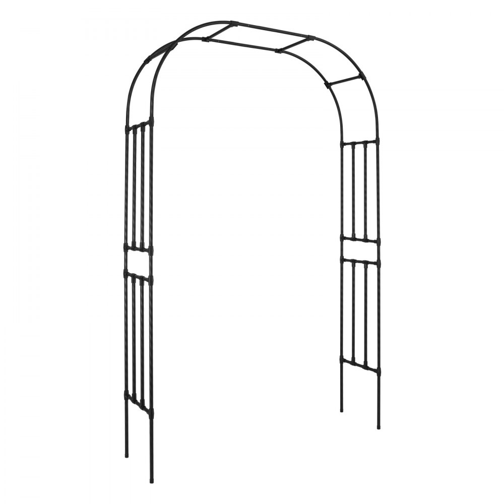 Gartenbogen, 2400 x 1500 x 400 mm, Rosenbogen, Rankhilfe, Kletterhilfe, Metallbogen, stabiles Rosenspalier für den Außenbereich mit Pfählen, ideal für die Dekoration von Garten, Rasen, Hochzeit, Party