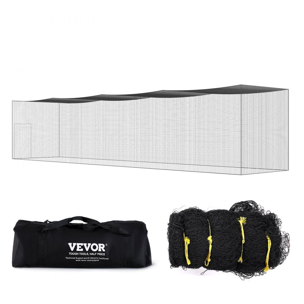 Baseball Batting Cage Net with Frame and Net for Home or Backyard, 55 Feet Baseball Batting Cage Net for Batting and Fielding, Baseball Net Batting Cage for Kids or Adults, Black