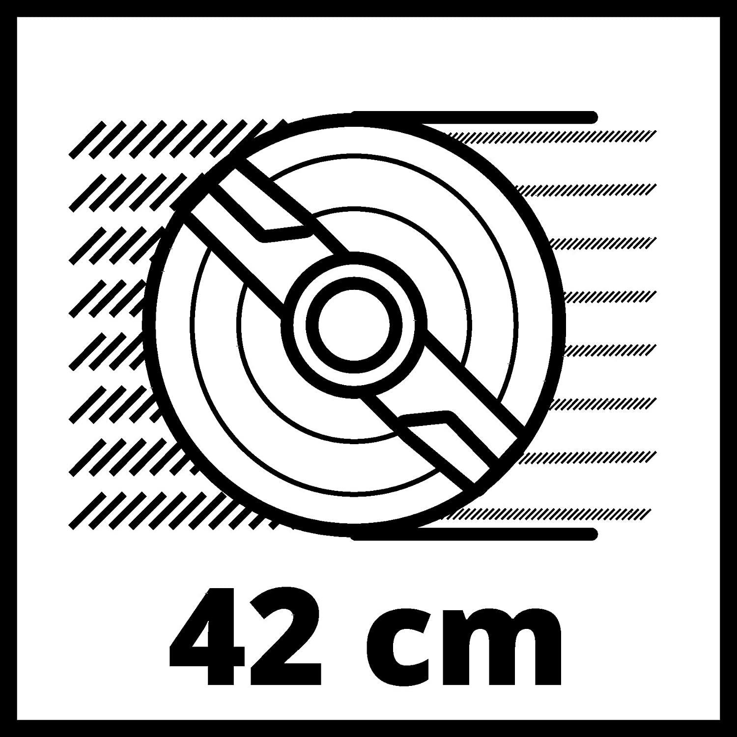 Einhell electric lawnmower GC-EM 1742 (1,700 W, 42 cm cutting width, 50 l collection box, 20-65 mm cutting height, folding handle, light and robust)