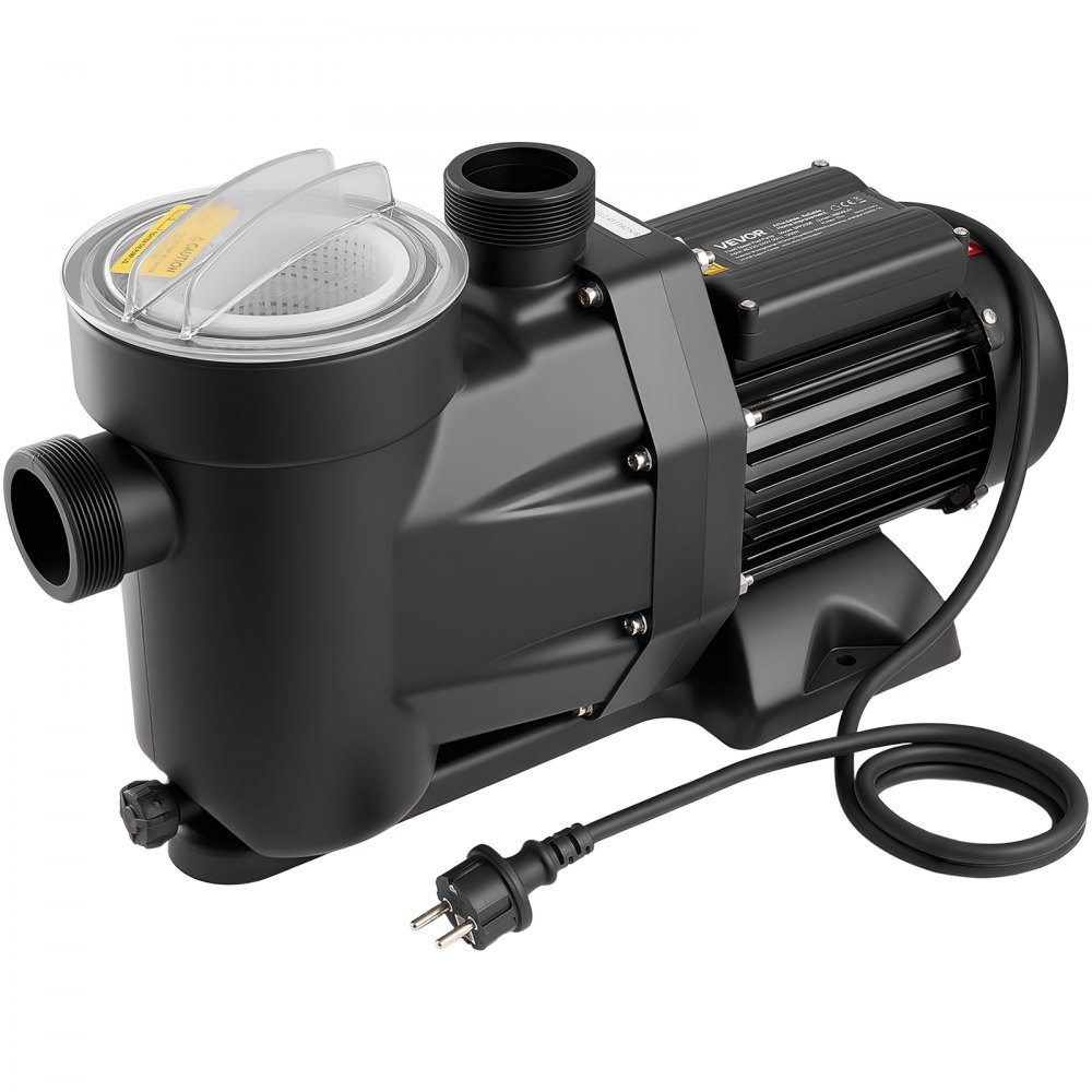 Pompe de piscine, 1300 W, débit maximum de 28 800 L/H, pompe de piscine à un étage, 2850 tr/min, tête maximale de 17 m, avec 24-Stunden-Timer et panier filtrant, pour piscines hors sol et enterrées, spas