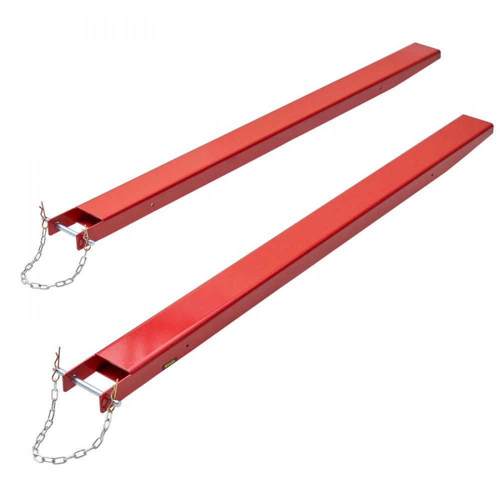 Lot de 2 rallonges de fourche, extension de dents de 2 090 mm, capacité de charge de 1,815 tonnes, dents de fourche en acier au carbone Q235, conception monobloc, extension de fourche à palette compatible avec les fourches de 106 mm Lot de 2 rallonges de fourche, extension de dents de 2 090 mm, capacité de charge de 1,815 tonnes, dents de fourche en acier au carbone Q235, conception monobloc, extension de fourche à palette compatible avec les fourches de 106 mm