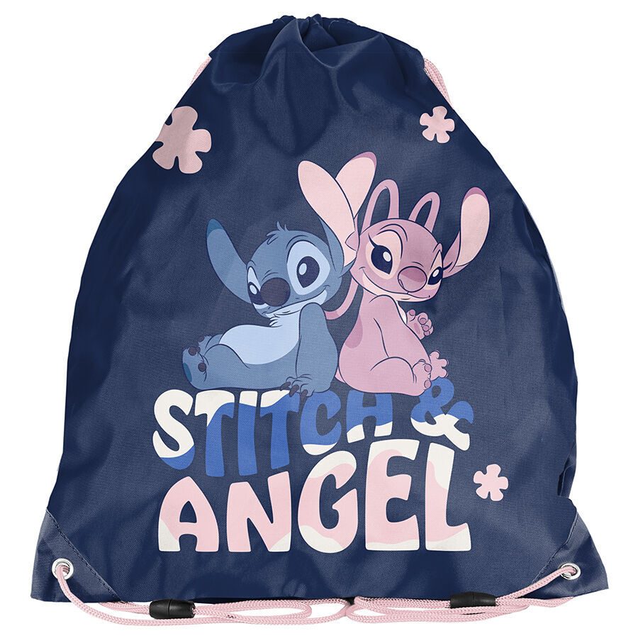 Marineblauwe schoenentas van Stitch en Angel