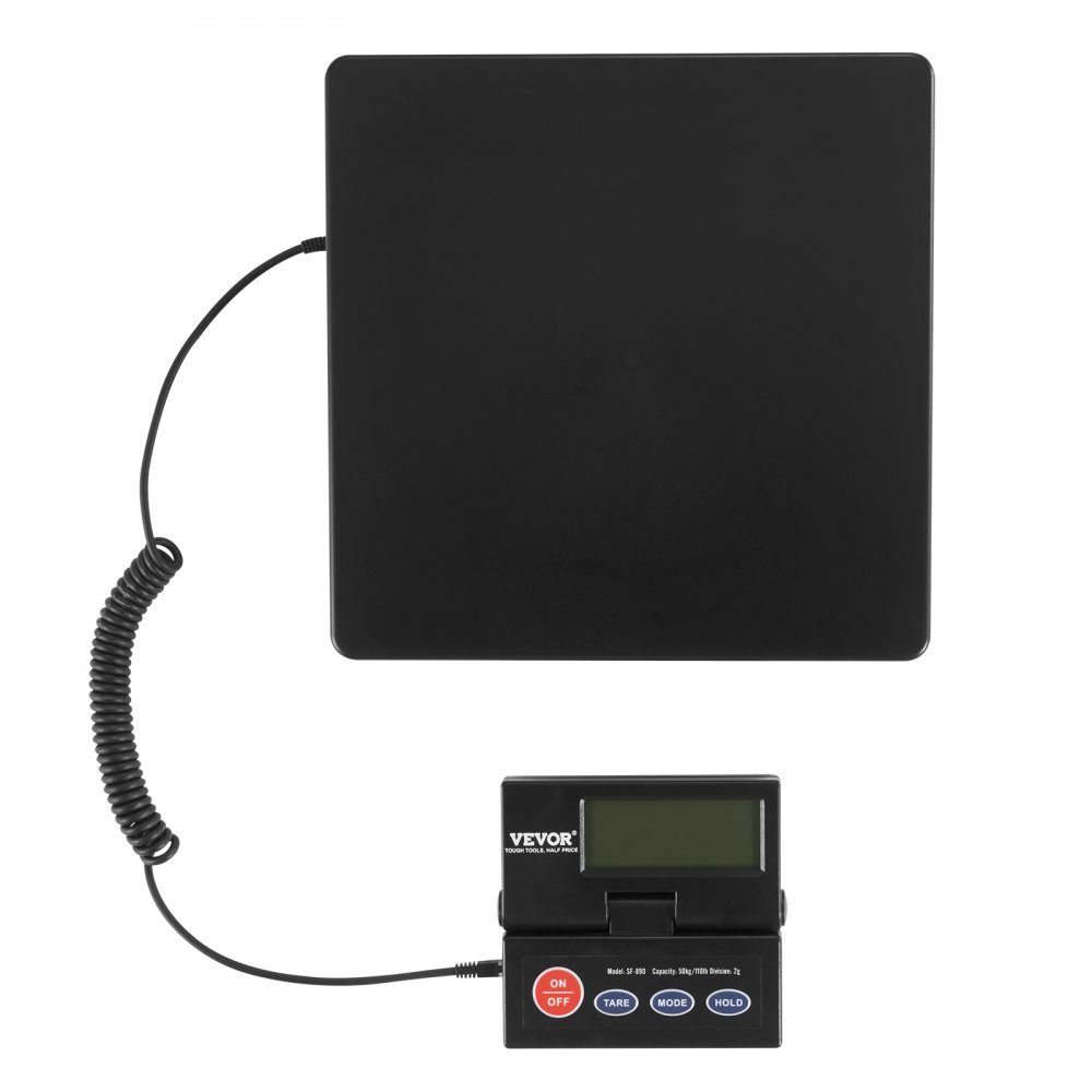 Plattformwaage 10g-50kg Paketwaage 2g Genauigkeit Digitalwaage kg/lbs/lbs:oz/g Zählwaage 250x250x43mm ABS-Gehäuse Tara-/Haltefunktionen AC/DC-Stromversorgung Industriewaage Briefwaage Waage