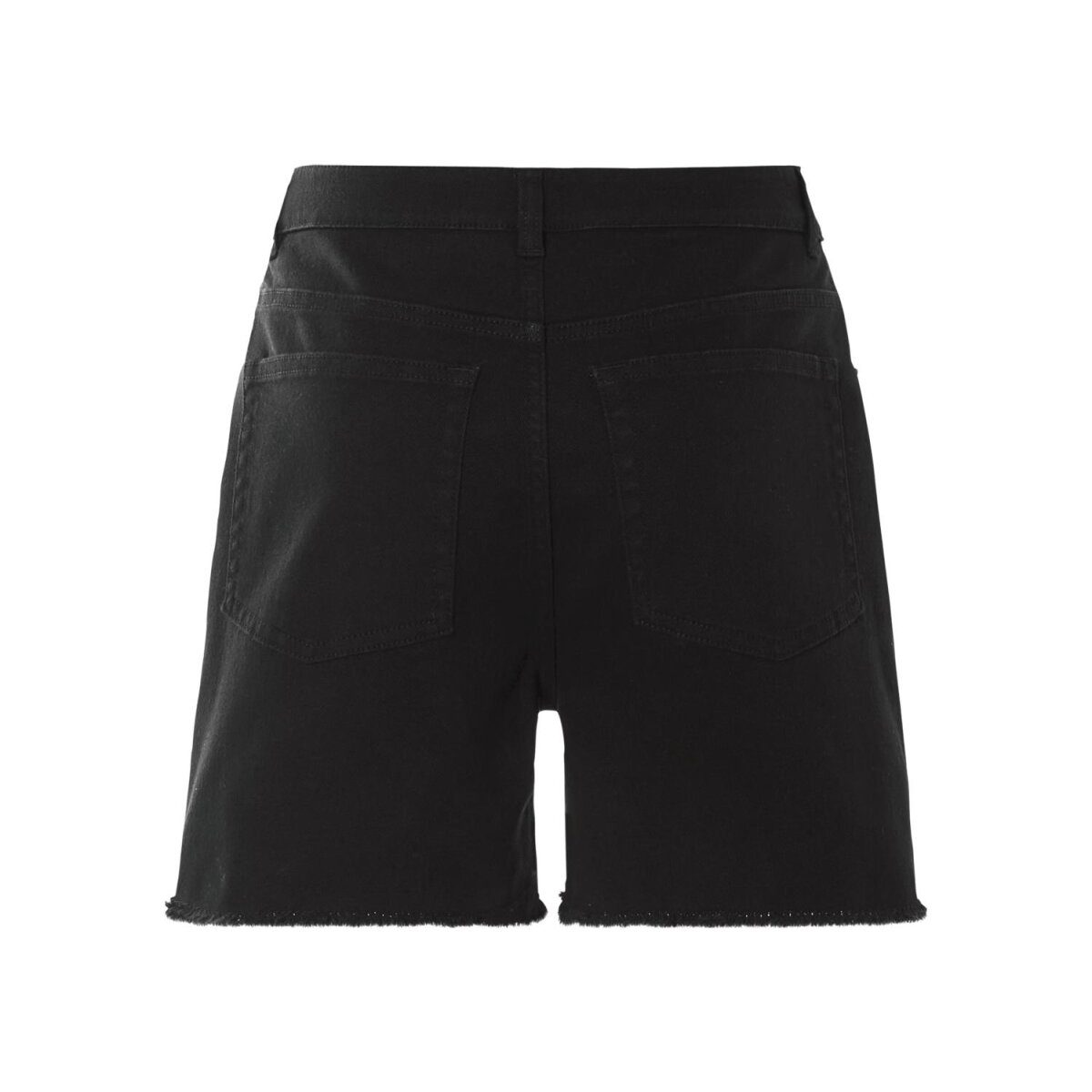 esmara® dames-denimshort met casual uitgesneden pijp (zwart, 44)