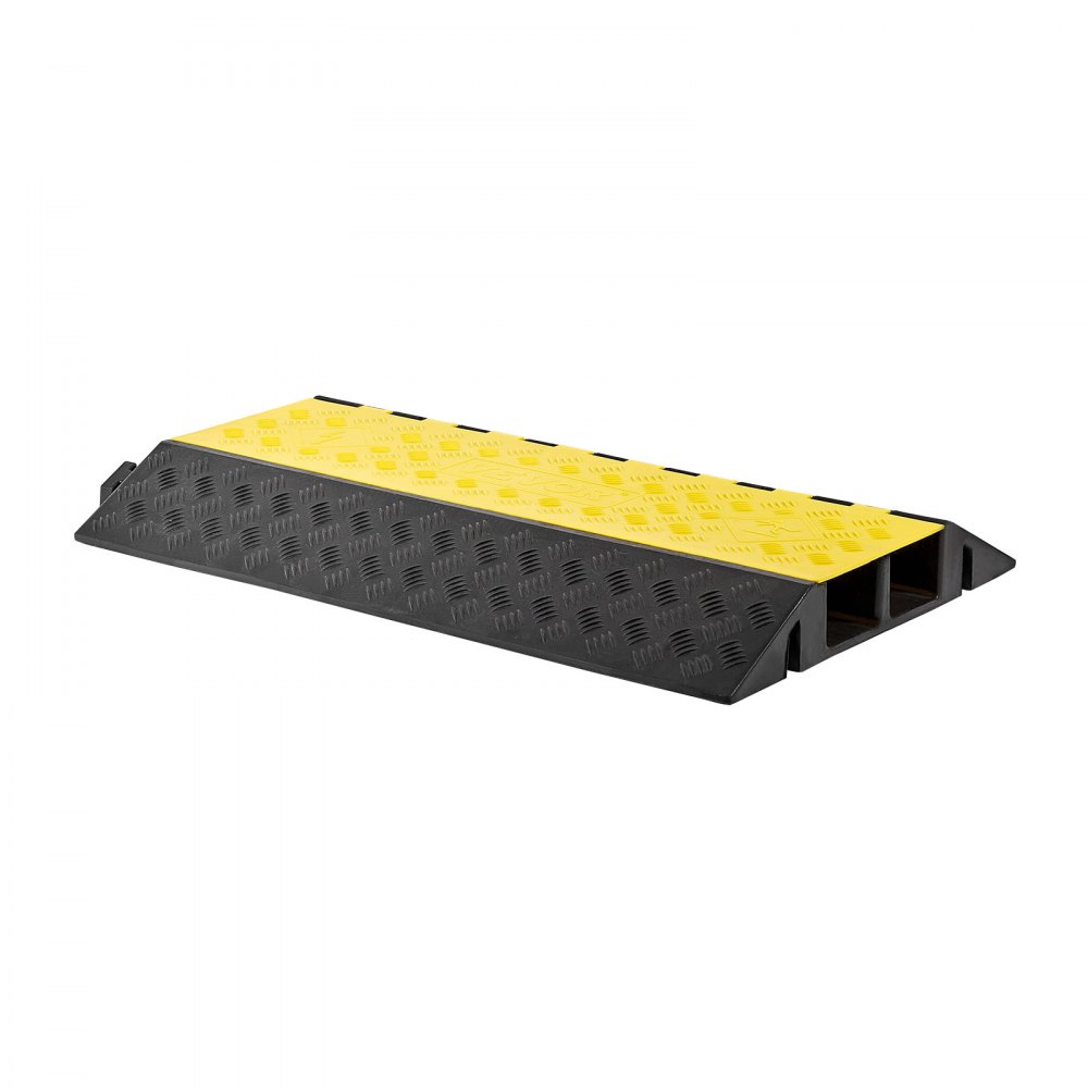 950 mm kabelbrug 9979 kg 2 kanalen (100 x 75 mm) rubberen overloopbeveiliging struikelbeveiliging vloerafdekkingen voor gebieden met hoge drempels thuiskantoor magazijn pak van 1